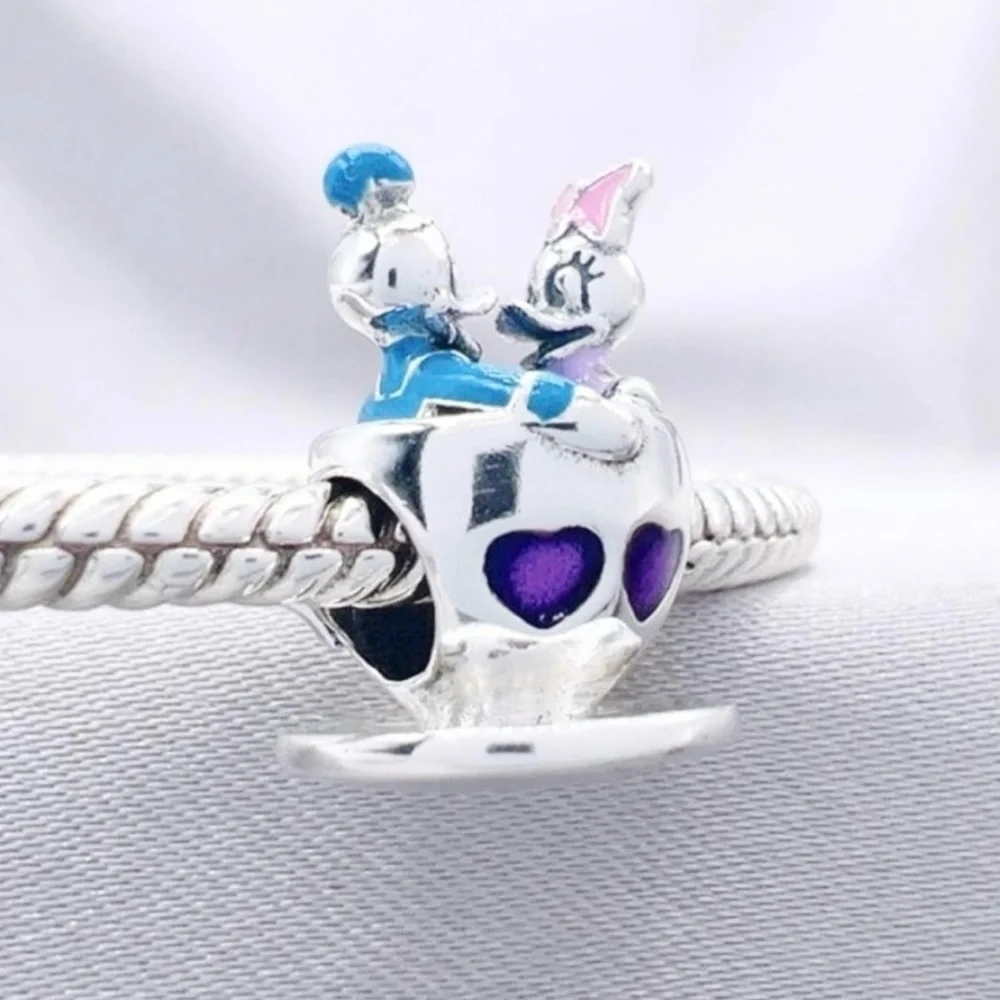 NWT PANDORA x Disney Donald and Daisy Teacup Charm